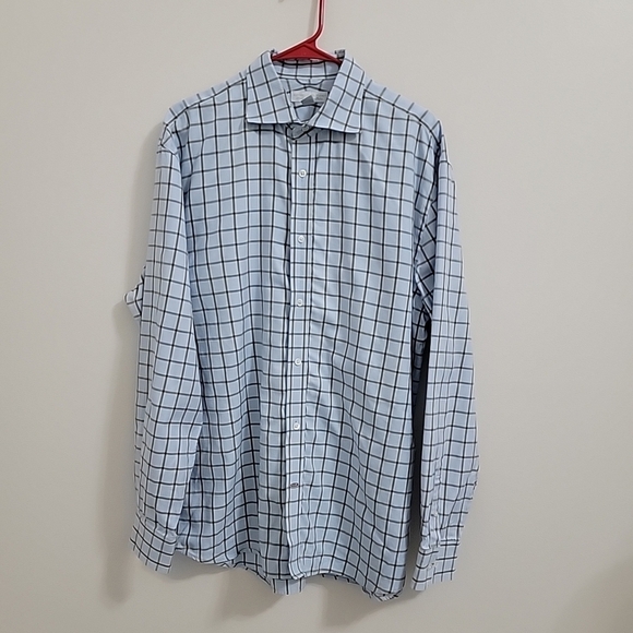 Express Other - Blue Checkered Men's Shirt